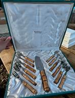 Bamboe Taart Bestekset - Nieuw in Fluweel Box, Antiek en Kunst, Ophalen of Verzenden