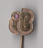 IB Vakbond speldje zilver met robijn, Verzamelen, Speldjes, Pins en Buttons, Gebruikt, Niet vindbaar, Niet vindbaar, Speldje of Pin