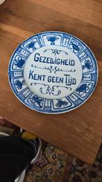 Antieke Delfts Blauwe Decoratie Bord, Antiek en Kunst, Antiek | Wandborden en Tegels, Ophalen of Verzenden