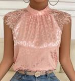 Shein blouse top zalm/licht roze mt. M/L, Maat 38/40 (M), Ophalen of Verzenden, Zo goed als nieuw, Korte mouw