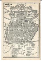 1878 - Haarlem stadsplannetje, Antiek en Kunst, Kunst | Etsen en Gravures, Ophalen of Verzenden