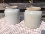 Oude franse grèspotten - Kerst, Ophalen, Wit, Aardewerk of Porselein, Zo goed als nieuw