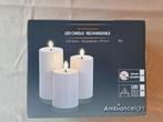 AmbianceLight 3set led kaarsen usb oplaadbaar. Nieuw in doos, Huis en Inrichting, Woonaccessoires | Kandelaars en Kaarsen, Ophalen