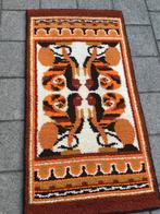 Vintage kleed 78 x 145 cm.  Wollen smyrna kleed jaren 70, Antiek en Kunst, Antiek | Kleden en Textiel, Ophalen of Verzenden