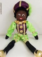 Authentieke etalage zwarte Piet pop - 45cm, groen/paars, Diversen, Sinterklaas, Verzenden, Zo goed als nieuw