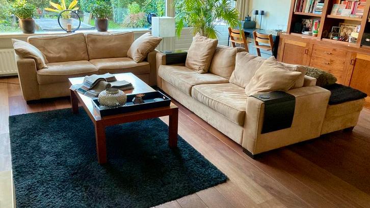 Bankstel, Huis en Inrichting, Banken | Bankstellen, Gebruikt, Rechte bank, Vierpersoons of meer, 200 tot 250 cm, 75 tot 100 cm