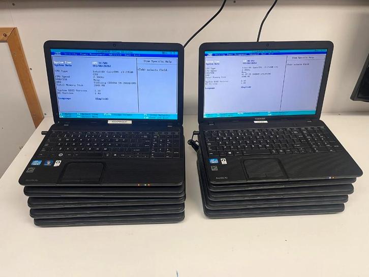 Partij laptops. Diverse merken/Modellen. Loop/Sloop/Parts, Computers en Software, Windows Laptops, Niet werkend, 15 inch, Onbekend