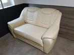 Bankstel 2 pers creme wit, Ophalen, Gebruikt, 150 tot 200 cm, Tweepersoons