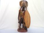 beeld van een krijger (55 cm.) - Hout - Afrika, Antiek en Kunst, Ophalen