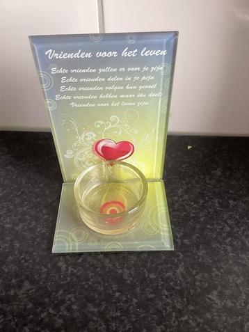 Waxinelichthouder 'Vrienden voor het leven' beschikbaar voor biedingen