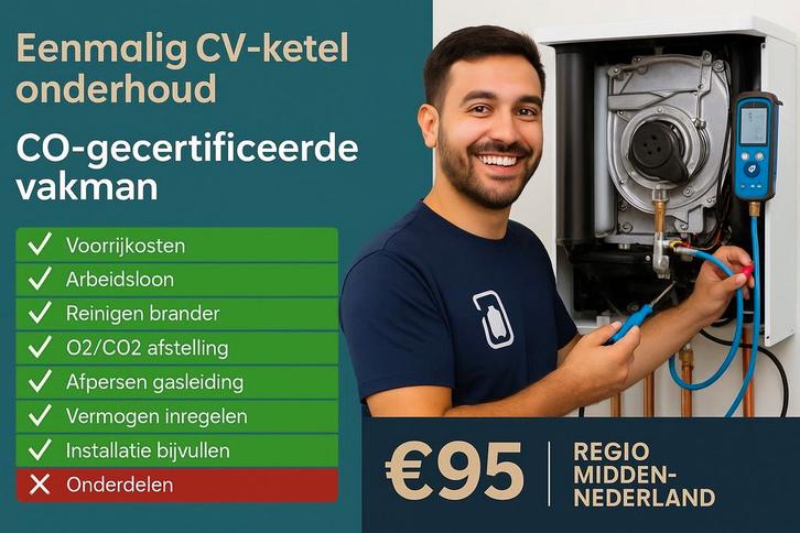 CV-monteur – Onderhoud & Storingen, Doe-het-zelf en Verbouw, Verwarming en Radiatoren, Nieuw, Cv-ketel of Combi-ketel, Minder dan 60 cm