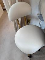 Tabouret wit goud 2x, Huis en Inrichting, Ophalen of Verzenden, Zo goed als nieuw, Wit, Eén