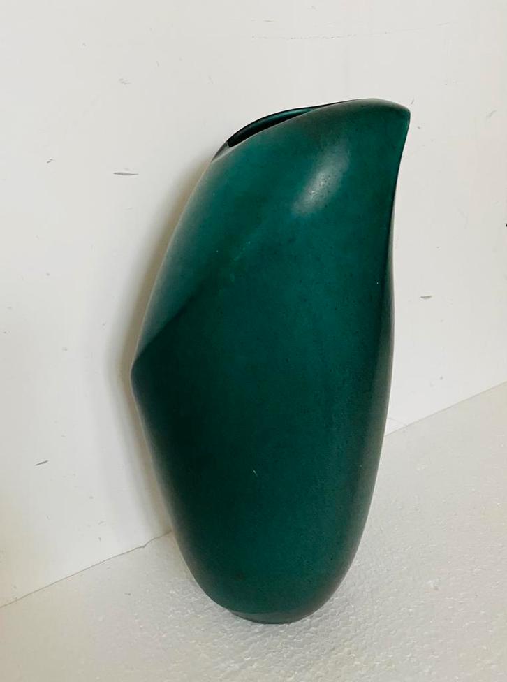 Cor Unum keramiek sier-vaas in groen , jaren 80, Huis en Inrichting, Woonaccessoires | Vazen, Gebruikt, Groen, Minder dan 50 cm