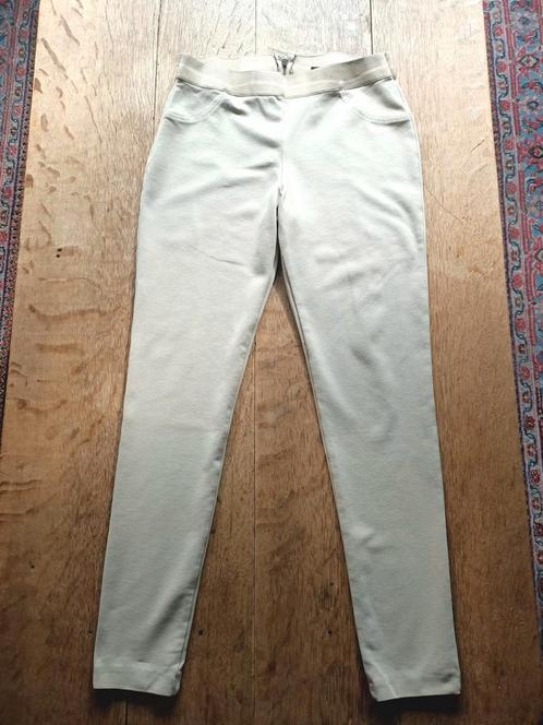 Legging beige van Mango Maat L., Kleding | Dames, Broeken en Pantalons, Zo goed als nieuw, Maat 42/44 (L), Beige, Lang, Ophalen of Verzenden