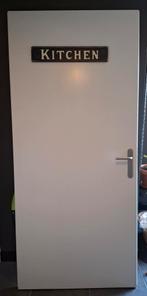 Opdekdeur wit met vlak schoolbordverf 93 x 209,5, Doe-het-zelf en Verbouw, Deuren en Horren, Ophalen, Gebruikt, 80 tot 100 cm
