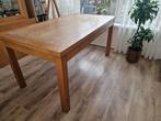 Massief eiken eettafel-licht eiken-uitschuifbaar, Huis en Inrichting, Tafels | Eettafels, Ophalen, 200 cm of meer, 50 tot 100 cm