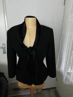 HAUBER Zwart klasse jasje met halsstrik mt 38 40, Kleding | Dames, Maat 38/40 (M), Verzenden, Zwart, Nieuw