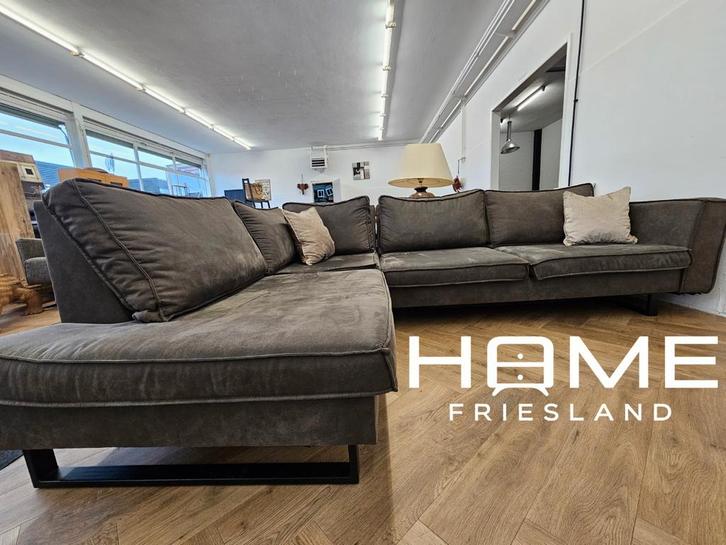 Hoekbank - Microvezel, Huis en Inrichting, Banken | Voetenbanken en Poefen, Zo goed als nieuw, 125 cm of meer, 125 cm of meer