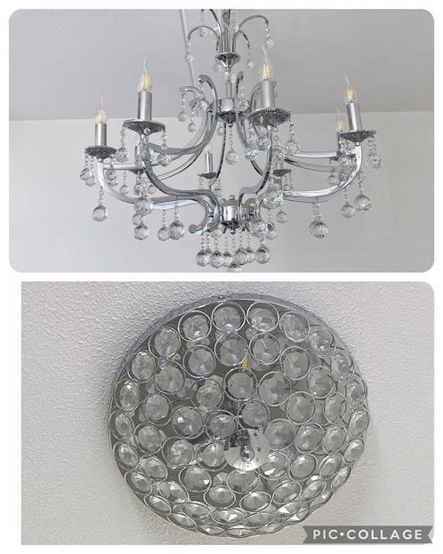 Hanglamp & plafondlamp set (landelijk, chique, japandi) ZGAN, Huis en Inrichting, Lampen | Kroonluchters, Zo goed als nieuw, Verzenden