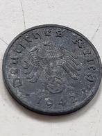 Duitsland Deutsches Reich 1 pfennig 1942 type F hakenkruis, Ophalen of Verzenden, Duitsland, Losse munt