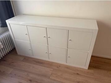 3x kallax DEUREN inc. Inzetten Ikea wit o.a. Hoogglans beschikbaar voor biedingen