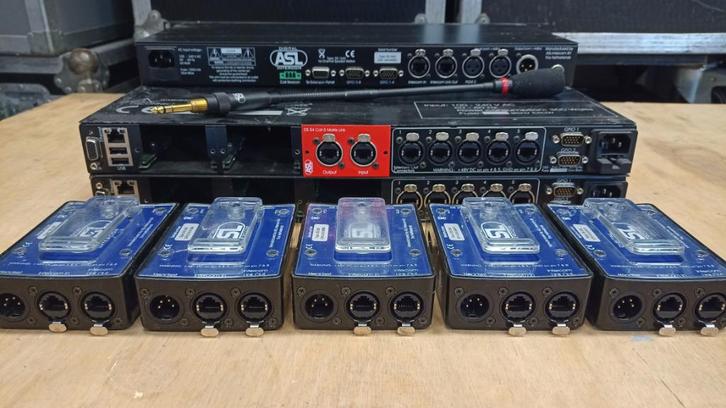 ASL Intercom digital matrix DS 4002M, 5x DS 290 beltpack, Audio, Tv en Foto, Professionele Audio-, Tv- en Video-apparatuur, Gebruikt