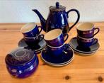 Compleet Theeservies Blauw/Goud, Ophalen of Verzenden, Nieuw, Kop(pen) en/of Schotel(s)