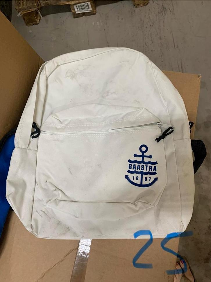 Partij Rugtas wit met Gaastra logo, Sieraden, Tassen en Uiterlijk, Tassen | Rugtassen, Nieuw, Overige merken, 25 tot 40 cm, 30 tot 45 cm