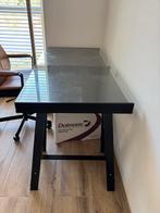 IKEA Bureau Glas Zwart - 140x70 cm, Huis en Inrichting, Ophalen, Gebruikt, Bureau