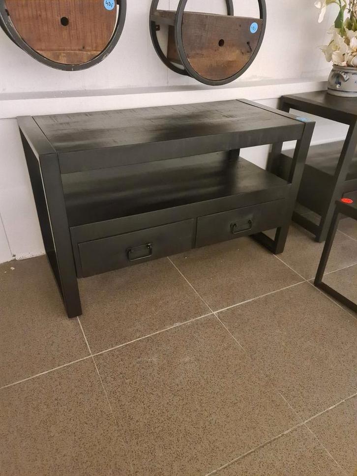 Nieuw tv meubel Britt zwart mangohout 100x60x45cm €120, Huis en Inrichting, Woonaccessoires | Overige, Nieuw, Ophalen