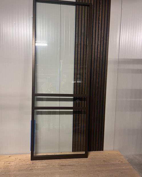 Anodic Brown! Enkele stalen taatsdeur 970x2630mm inbouwmaat, Doe-het-zelf en Verbouw, Deuren en Horren, Nieuw, Binnendeur, 215 cm of meer