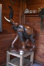 Grote zware houten OLIFANT,slurf hoogte 120 cm., Ophalen