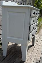 Witte houten commode met lades, Ophalen, Gebruikt, 50 tot 70 cm, 100 cm of meer