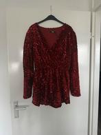 Nieuwe rode playsuit met glitters, Kleding | Dames, Jumpsuits, Maat 46/48 (XL) of groter, Nieuw, Ophalen of Verzenden, Most Wanted