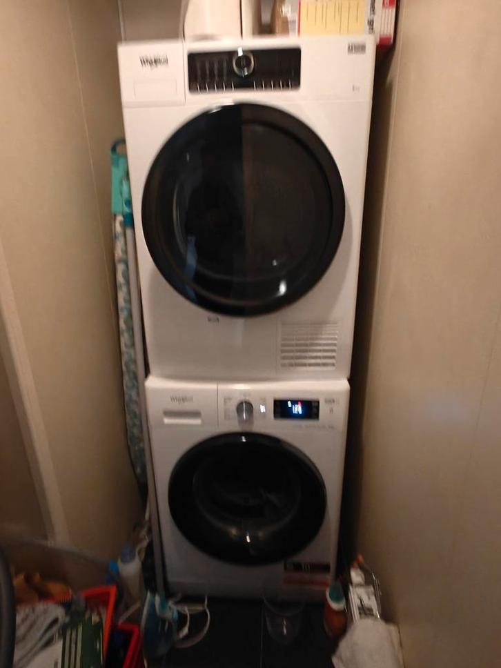 Wasmachine droger combinatie - whirlpool, Witgoed en Apparatuur, Wasmachines, Gebruikt, Voorlader, 6 tot 8 kg, 85 tot 90 cm, 1200 tot 1600 toeren