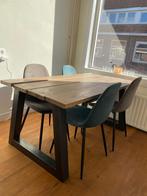 Eettafel met stalen u frame, Ophalen, 50 tot 100 cm, Zo goed als nieuw, Vijf personen of meer