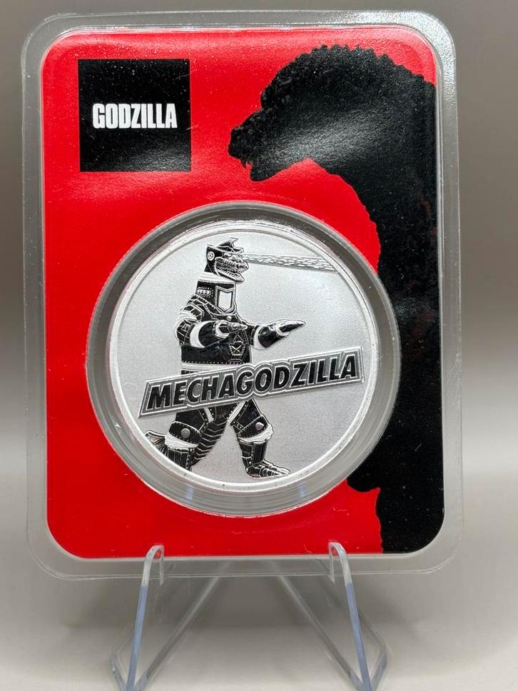 1oz zilver Mecha Godzilla in blister 2024, Postzegels en Munten, Edelmetalen en Baren, Zilver, Ophalen of Verzenden