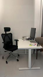 Ikea TROTTEN zit-sta bureau – wit – 120  70 cm, Huis en Inrichting, Bureaus, Ophalen, In hoogte verstelbaar, Zo goed als nieuw