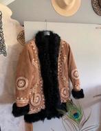 Vintage afghaanse lammy coat S bohemian embroidery jas, Maat 38/40 (M), -, Nieuw, Ophalen of Verzenden