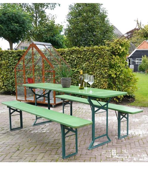 Grote voorraad biertafels bierset bierbanken picknicktafel, Huis en Inrichting, Overige Huis en Inrichting, Gebruikt, Ophalen