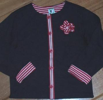 Gymboree trui/vest zwart/rood maat 98 *NIEUW* (0224)  beschikbaar voor biedingen