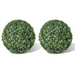 Buxusbollen buxus kunstplant 35 cm 2 stuks GRATIS BEZORGD!, Verzenden, Zo goed als nieuw, Binnen