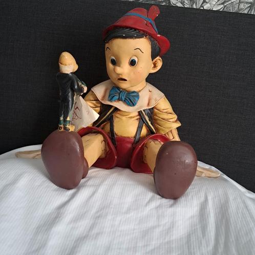 Zeldzaam Disney Pinokkio & Japie Krekel Beeld, Antiek en Kunst, Kunst | Beelden en Houtsnijwerken, Ophalen of Verzenden