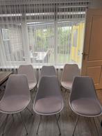 6 Witte Eettafel Stoelen - Moderne Stijl, Huis en Inrichting, Stoelen, Ophalen, Kunststof, Wit, Zo goed als nieuw