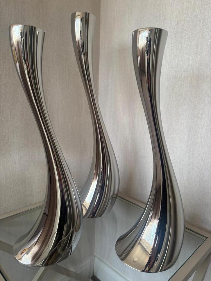 Georg Jensen vloerkandelaars, Huis en Inrichting, Woonaccessoires | Kandelaars en Kaarsen, Nieuw, Kandelaar, 50 tot 75 cm, Overige materialen