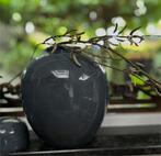 Craquelé dekselvaas urn vaas grijs, Ophalen of Verzenden, Zo goed als nieuw