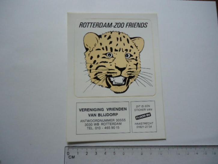 sticker oud ZOO ROTTERDAM Blijdorp tijger dierentuin park, Verzamelen, Stickers, Zo goed als nieuw, Bedrijf of Vereniging, Verzenden