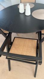 Lali Eetkamerstoelen - Set van 4 - Essenhout & Rotan, Huis en Inrichting, Tafels | Eettafels, Ophalen, Minder dan 50 cm, Eikenhout