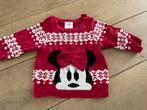 Minnie mouse kersttrui maat 74, Disney, Ophalen of Verzenden, Zo goed als nieuw, Truitje of Vestje