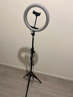 Ringlamp met Standaard & Telefoonhouder, Audio, Tv en Foto, Fotografie | Fotostudio en Toebehoren, Ophalen, Zo goed als nieuw